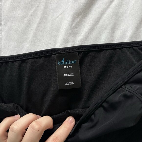 Catalina Womens Size Medium Full Coverage Bikini Bottom Black Bathing Suit - Picture 4 of 5